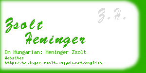 zsolt heninger business card
